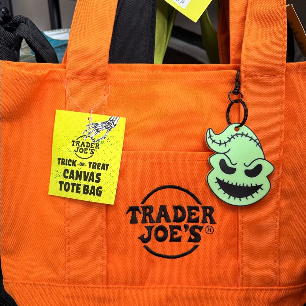 Trader Joe's Orange Canvas Tote Bag